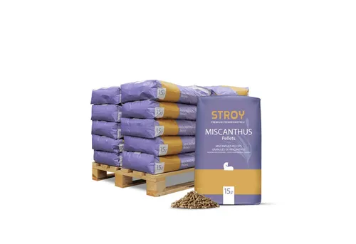 STROY Strohpellet-Einstreu Miscanthus Pellets (Palette, 20-tlg) - Umweltfreundliche Einstreu aus 100% Miscanthus, ideal für allergieempfindliche Tiere. Hohe Saugkraft, staubarm und kompostierbar – die hygienische Wahl für Stallumgebungen.