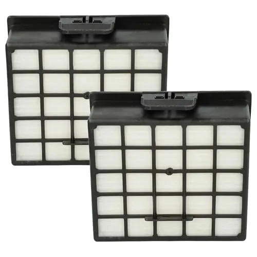 vhbw 2x Staubsaugerfilter kompatibel mit Siemens VBBS600V00, VS06A110, VS06, VS06G, VSX 32000-32999, VS06A111 Staubsauger - HEPA-Filter Schwarz Weiß