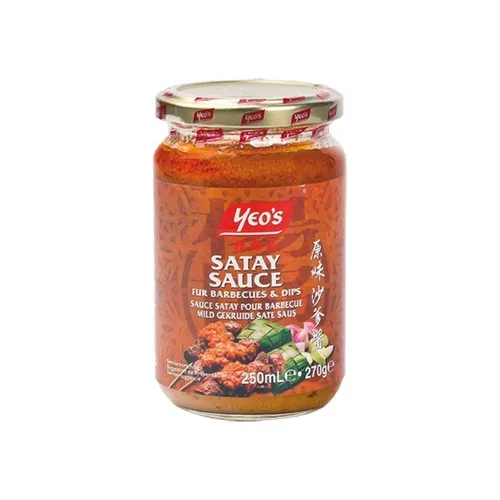 Satay Sauce 250ml von Yeo's Erdnuss Sauce Grillen Dippen Erdnusssauce Sate Yeos