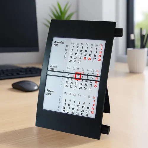 Tischkalender Drehkalender 3 Monatskalender 2026 2027 aufstellbar Kalender Tisch