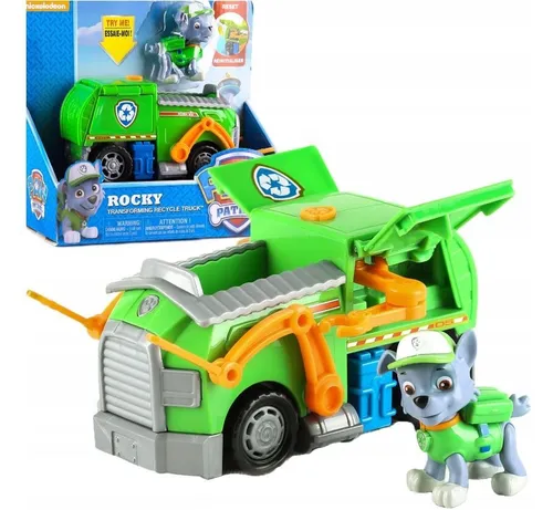 PAW PATROL Figure Rocky + GARBAGE TRUCK Spin Master 6622627