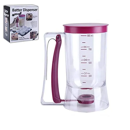 Teigspender Kuchenteigtrichter Messbecherspender Küchenwerkzeug Lebensmittelqualität PS + ABS + Silikonmaterial