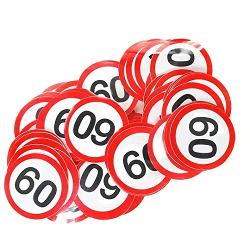 KULTFAKTOR GmbH 60. Geburtstag Konfetti Party-Deko Weiss-rot 14g Einheitsgröße