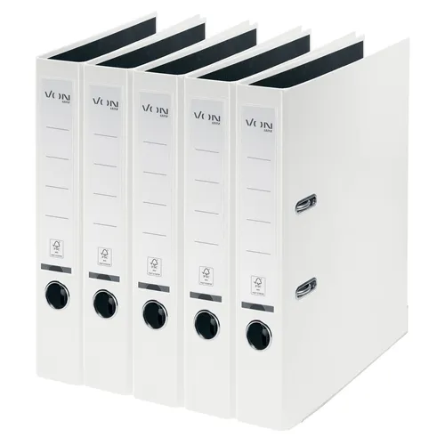 Set mit 5 A4-Ordnern für 350 Blatt Leitz VON Weiß