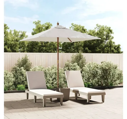 furnicato Sonnenschirm mit Holzmast Sandfarben 198x198x231 cm