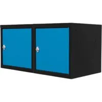 PROREGAL Schließfachwürfel Blocky 2x mit Drehriegelschloss 40x40x40cm - Sicherer Schließfachwürfel für Wertsachen: Robuste Bauweise aus Qualitätsblech, flexibel montierbar und ideal für individuelle Raumkonzepte. Optimal für Schulen, Vereine und Unternehmen.