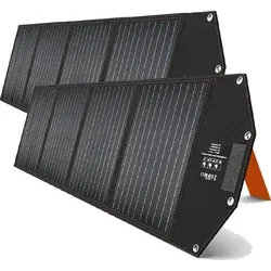 Hyrican Solarmodul 400W - Faltbares Mono-Silizium Modul - Solarpanele mit 2x200W Mono-Silizium, 20% Wirkungsgrad, faltbar und mobil, ideal für Outdoor-Aktivitäten. Mit Überlast- und Überspannungsschutz.
