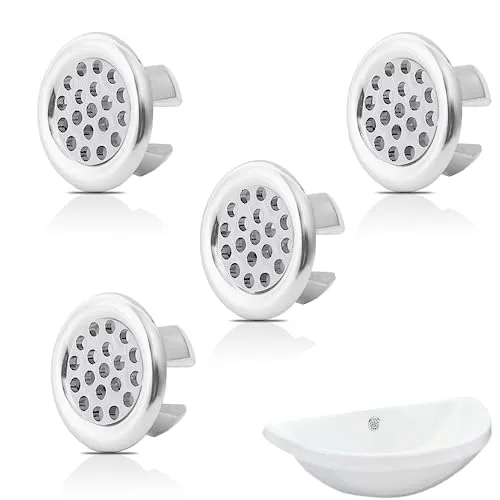Stück Waschbecken Überlauf Ring, Wasserhahn Überlauf Abdeckung Kunststoffring, Sinken Überlauf Ring, Universelle Waschbecken Überlauf Abdeckung 4