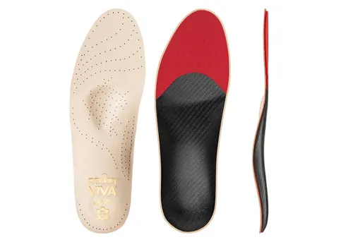 pedag Viva Low Leder Einlegesohlen - Unterstützung für Senk- und Spreizfuß - Einlegesohlen mit ausgeprägter Pelotte, perfekt für Sneaker & Schnürschuhe, lindern Fuß-, Knie- und Rückenbeschwerden.