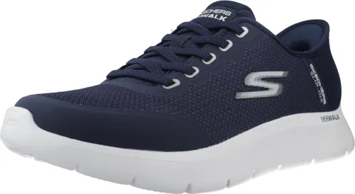 Skechers Hands Free Slip-ins® GO WALK Flex™ - Netro Sneakers in NAVY, Größe 40 - Bequeme Sneakers mit Stretch-Schnürung, Fersenkissen und atmungsaktivem Obermaterial. Ideal für flexiblen Komfort und Stil im Alltag.