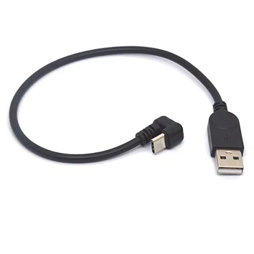 HUHANG 180 Grad U-förmig USB Typ C auf A Stecker Ladekabel - Sync und Ladegerät Game Playing Powerline Konverter Verlängerung (30 cm)
