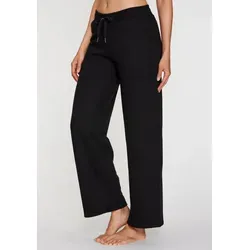 H.I.S Relaxhose mit weitem Bein und aus ultraweicher Sweatqualität, Loungewear schwarz 44/46