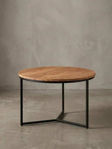 Kadima Design Akazienholz Couchtisch 60x60x38 cm - Modern gestalteter Couchtisch aus Akazienholz mit robustem Eisengestell. Bietet große Ablagefläche für Zeitschriften und Getränke, pflegeleichte Oberfläche und hohe Stabilität.