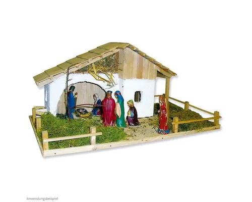 matches21 HOME & HOBBY Weihnachtskrippe Bausatz Kinder ab 13 Holzbaukasten