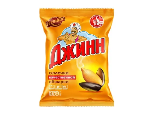 Sonnenblumenkerne Jinn Premium XXL geröstet ungesalzen ungeschält Джинн 350 g