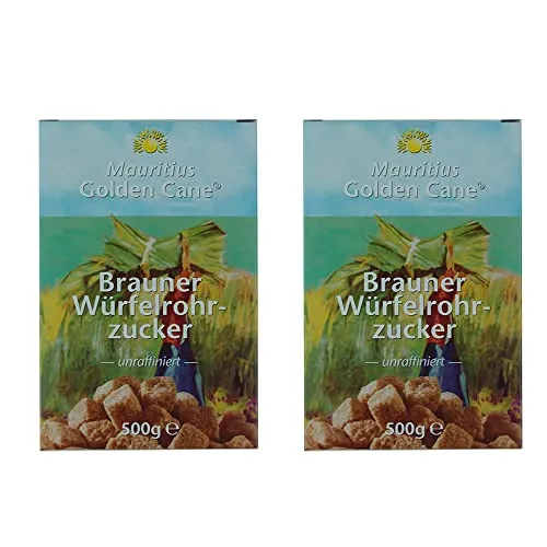 Rohrzucker-Würfel, unraffiniert, im 2er-Set (2x500g)