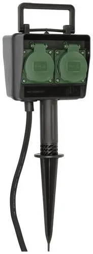 Brennenstuhl 1154440 Gartensteckdose 4fach Schwarz von brennenstuhl