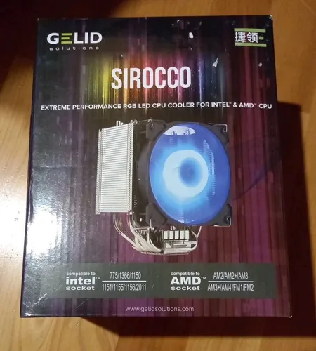 Produktbild Gelid Solutions Sirocco RGB CPU Kühler AMD +Intel Sockel☆NEU☆ (C8)