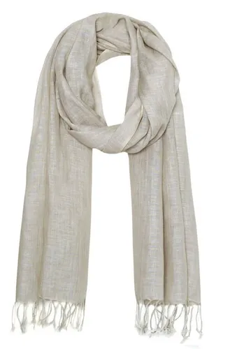 Bovari Leinen Schal für Damen und Herren in beige von Bovari