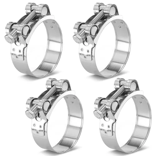Poppstar 4 Stück Gelenkbolzenschellen Edelstahl Schlauchschellen Spannbereich 60-63mm, Bandbreite 22mm, W4