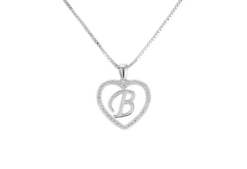 PAVELS Kette mit Anhänger Buchstabenkette Silber - Ketten mit Anhänger, hochwertige 925er Silberkette mit funkelnden Zirkonia, individuell anpassbar und perfekt für persönliche Geschenke oder als modisches Statement.