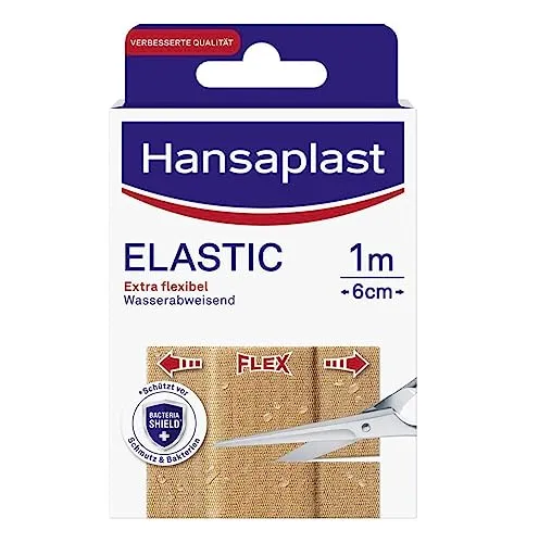 Hansaplast Elastic Pflaster, 1 m x 6 cm, 1 Stück