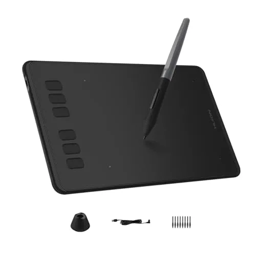 Huion Inspiroy H640P Grafiktablett, Android-Unterstützung, mit Batterielosem Stylus und 8192 Druckempfindlichkeit, Zeichentablett zum Zeichnen, Schreiben, Entwerfen, Unterrichten