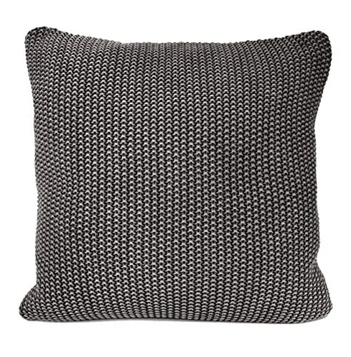 nielsen HOME Kissen Nika grob gestrickt, 50x50 cm, Antik Grau (Farbeffekt), 100% Baumwolle, Strick, Oekotex, Grobstrick, gemütlich modisch elegant, Dekokissen, Sofakissen, inkl. Füllkissen.