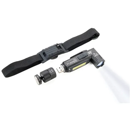 TROIKA Taschenlampe mit Gürtelclip - Taschenlampe mit 5 Leuchtfunktionen, wiederaufladbar und wasserdicht (IPX4) – ideal für Outdoor-Abenteuer und Notfälle.