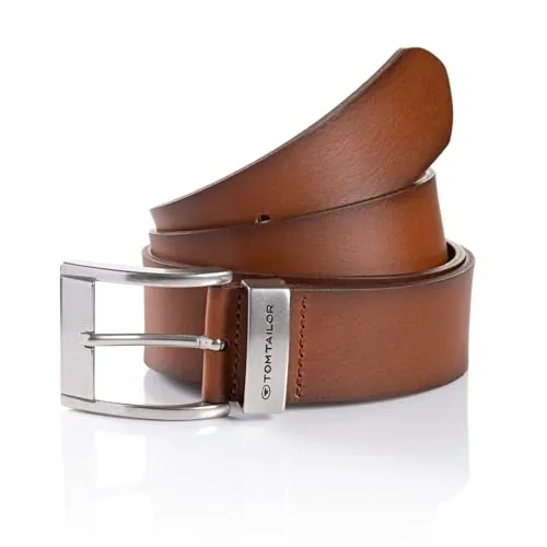 Tom Tailor Herren Gürtel Light Brown 90 cm - Herren-Gürtel mit klassischer Eindornschließe, langlebig und hochwertig – ideal für stilvolle Outfits und Alltag.