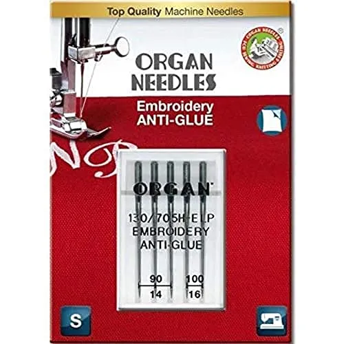 Organ Needles 5117000BL Maschinennadeln, Silber, 90/100 Größe, 5 Count