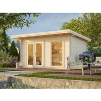 Gartenhaus Palmako Heidi 11,7 m² - Vielseitiger Holzlagerraum - Gartenhaus mit Pultdach, ideal für Gartenwerkzeuge und Freizeitmöbel, aus hochwertigem Holz gefertigt für Langlebigkeit.
