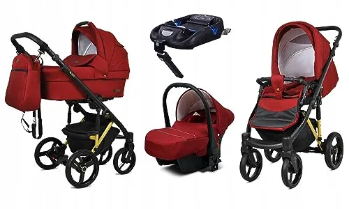 BabyLux® Kinderwagen Set 4 in 1 in rot von Babylux