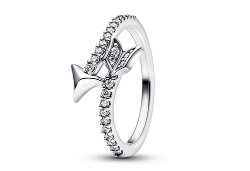 PANDORA Damenring Funkelnder Pfeil Silber 193619C01-50 - Eleganter Ring aus Silber mit funkelnden Zirkonia-Steinen, ideal für besondere Anlässe oder als Geschenk für stilbewusste Frauen.