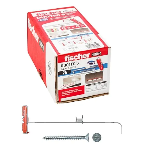 Fischer Duotec S Nylondübel mit Schraube - 540178 - Nylondübel mit Schraube für sichere Befestigungen, ideal für verschiedene Untergründe und einfach in der Handhabung.