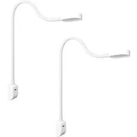 kalb I Ilios LED-Bettleuchte 2er Set - Energieeffiziente Innenbeleuchtung mit USB-C Ladeanschluss, dimmbar für individuelles Licht, ideal für Bett oder Regal mit flexibler Montage.