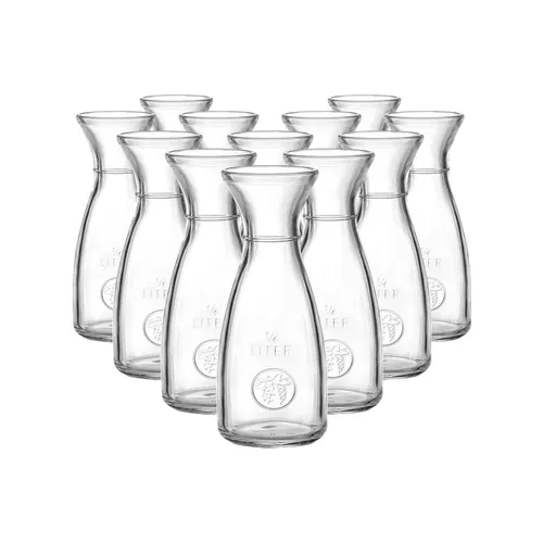 Ritzenhoff & Breker Bordeaux Karaffe 250 ml 12er Set - Elegante 12er Set Bordeaux Karaffen im Landhausstil, ideal für Wein, Wasser und mehr. Mit robustem Design und prägnantem Traubenmotiv - spülmaschinenfest und perfekt für jede Feier!