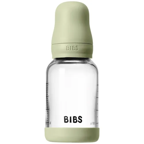 BIBS Baby Glass Bottle Round Latex Antikolikflasche Sage 120 ml