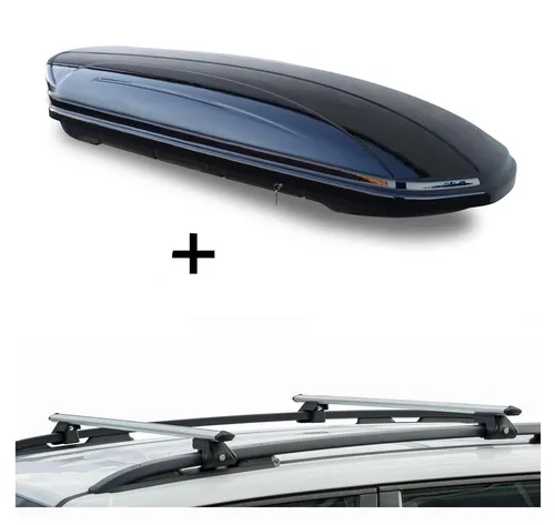 Skibox VDPMAA580G mit Alu Relingträger für VW Polo Cross ab 2014