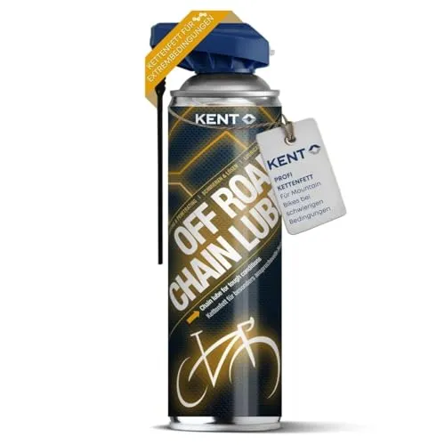 KENT BIKE Off Road Chain Lube – Kettenschmiermittel für Mountain- & Gravelbike – Extrem widerstandsfähig bei Schlamm, Staub & Regen – Korrosionsschutz & reduzierte Reibung – Easy Straw