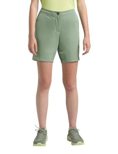 Jack Wolfskin Damen Hiking Alpine Wander-Shorts, Eucalyptus, 40 EU - Outdoorhosen mit elastischer Taille und 2 Hüfttaschen, aus TEXADRI TWILL SOFT-Gewebe für optimalen Tragekomfort bei Ihren Abenteuern.