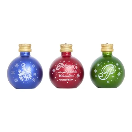 Prinz Christbaumkugeln Miniaturen-Set 3 x 4cl