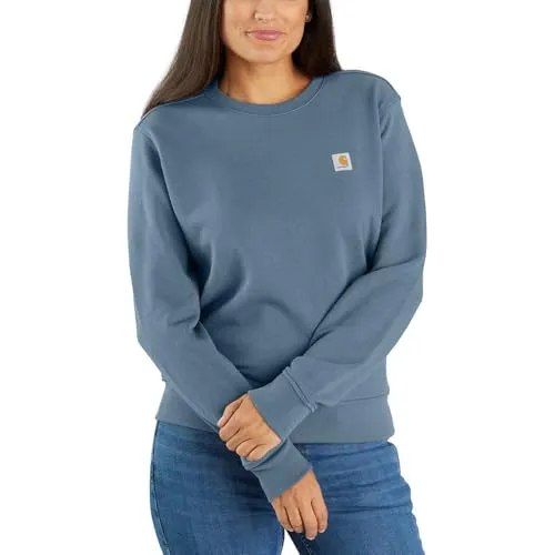 Carhartt French Terry Sweatshirt Damen - Hellblau - XS - Herren-Sweatshirts mit Relaxed Fit, aus atmungsaktivem TencelTM Lyocell für ultimativen Komfort und Bewegungsfreiheit.