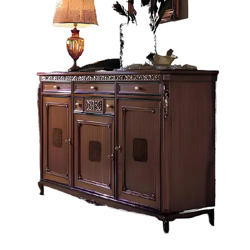Xlmoebel Sideboard Massives Holz Sideboard in Braun mit viel Stauraum (1 St., Sideboard), Hergestellt in Europa