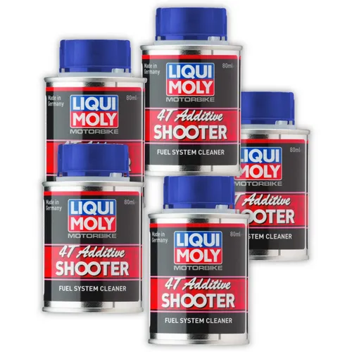 5x 80ml LIQUI MOLY 3824 Additiv Motorbike 4T Shooter
