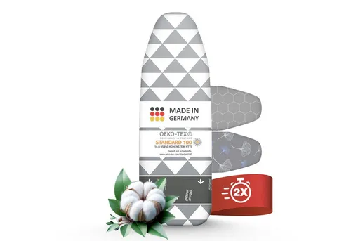 arteneur® Bügelbrettbezug 130x45 - Made in Germany - Bügelbrettbezug für Dampfbügeleisen, hitzereflektierend mit Gummizug für einfache Montage und eine schnellere Bügel-Erfahrung dank der innovativen Gleitzone.