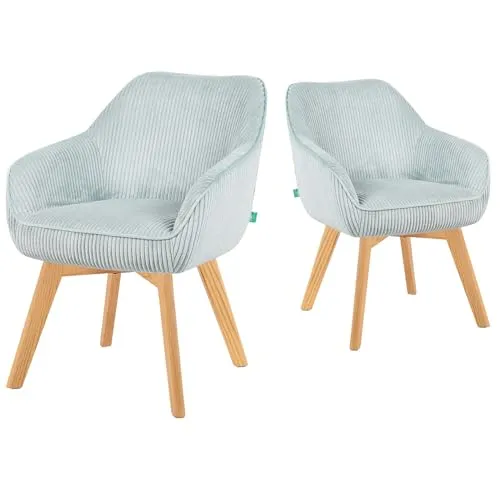 DUBI Möbel Polsterstuhl Mika-Finn im 2er-Set, 360° drehbar in blau von DUBI Möbel