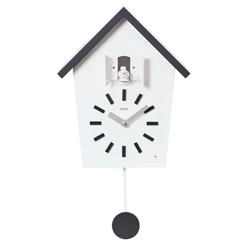 Cuco Clock Kuckucksuhr BAUERNHAUS - Moderne Kuckucksuhr mit Nachtruhefunktion, Vogelgezwitscher und anpassbarer Lautstärke – die perfekte Kombination aus Tradition und zeitgemäßem Design.