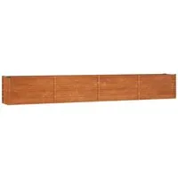 vidaXL Hochbeet Rostig 320x40x45 cm aus Cortenstahl - Langlebiges Hochbeet aus wetterfestem Cortenstahl, das keine Wartung benötigt. Ideal für Gärten, Balkone und Terrassen, bietet es viel Platz für Pflanzen und sorgt für optimale Drainage.