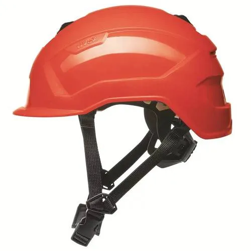 uvex pronamic S-KR Schutzhelm, rot - Arbeits- & Schutzkleidung mit Lüftungen für optimale Passform und Komfort, inklusive Euroslot für Zubehör und vergrößertem Sichtfeld.